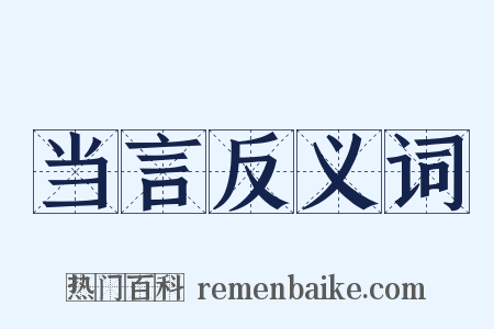 当言反义词是什么意思的图片